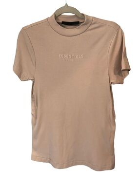 Fear Of God Essentials Girls Tee Shirt Dress Taupe Pockets Sz 2-3 Runs Big